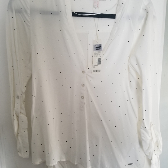 Esprit Polka Dot button front Blouse size 6 - Picture 8 of 8